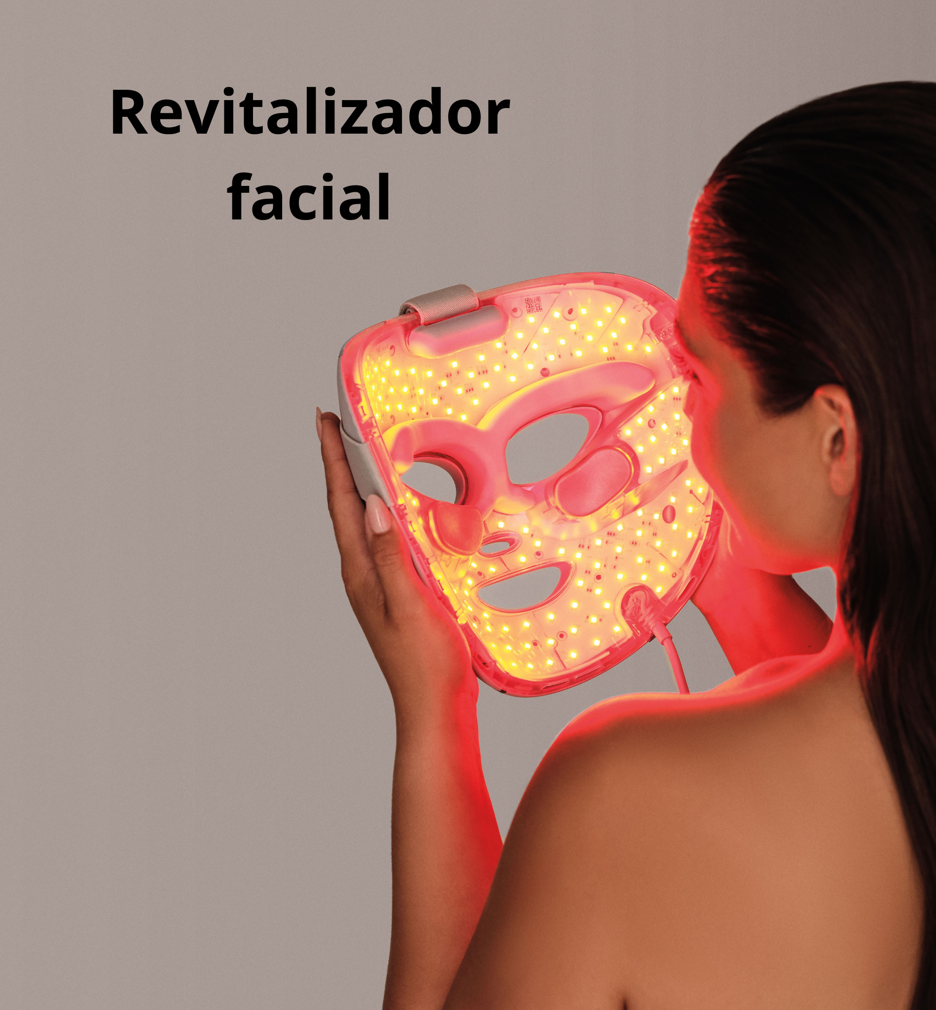 Máscara facial CryoGlow Shark con luz iQLED roja, azul e infrarroja y enfriamiento para el área debajo de los ojos