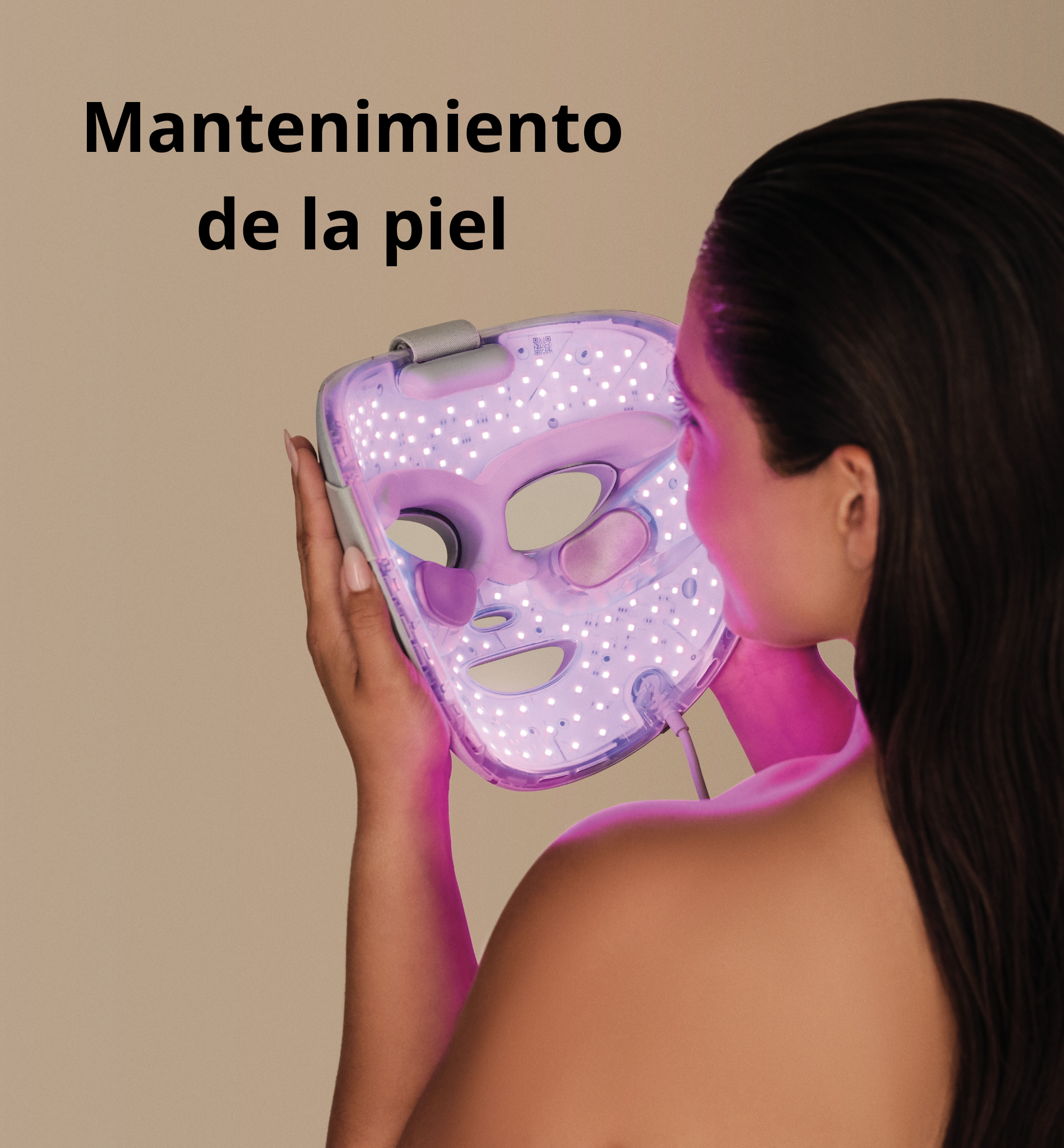 Máscara facial CryoGlow Shark con luz iQLED roja, azul e infrarroja y enfriamiento para el área debajo de los ojos