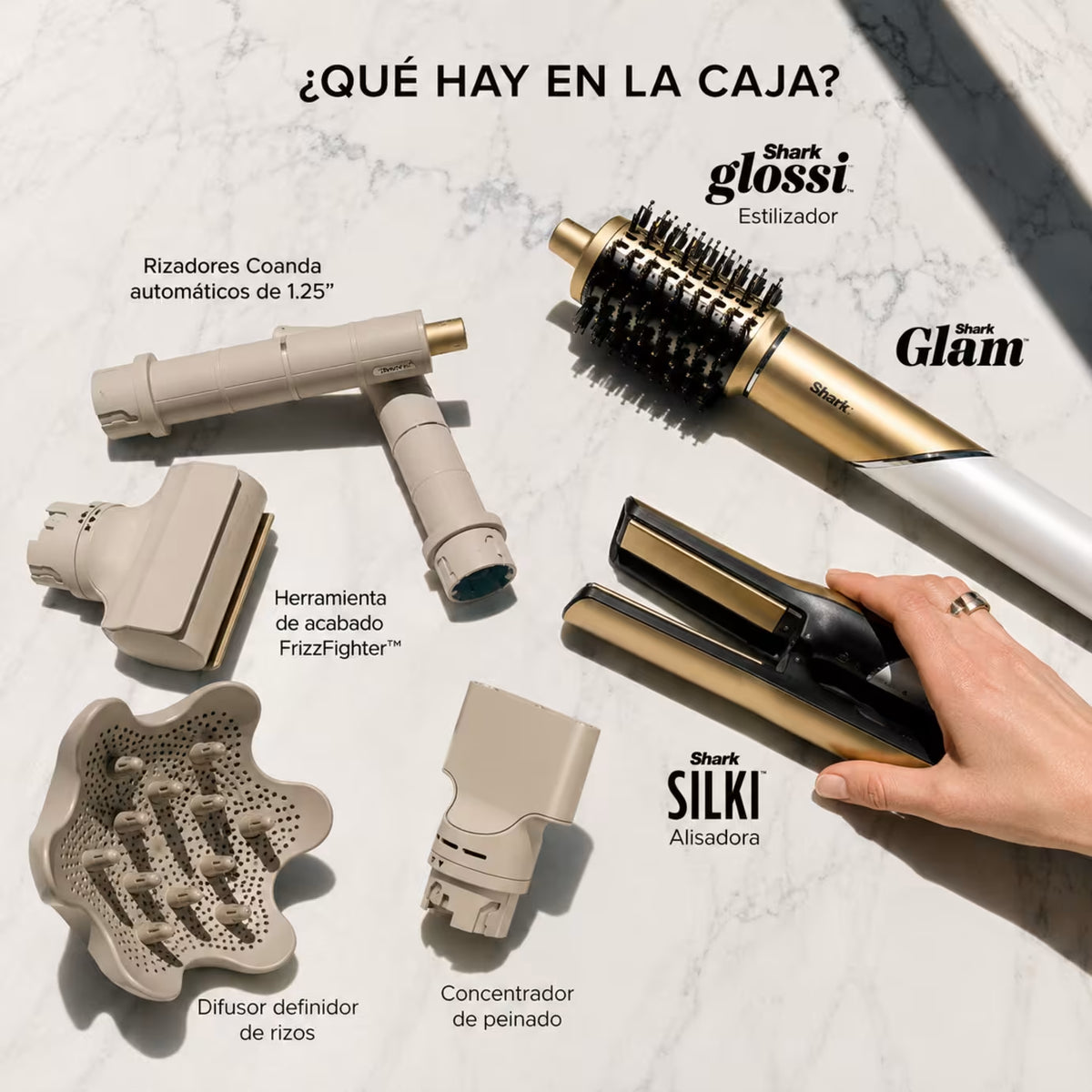 Multiestilizador Shark Glam FlexStyle HD6052S con Difusor 5 En 1 Antifrizz