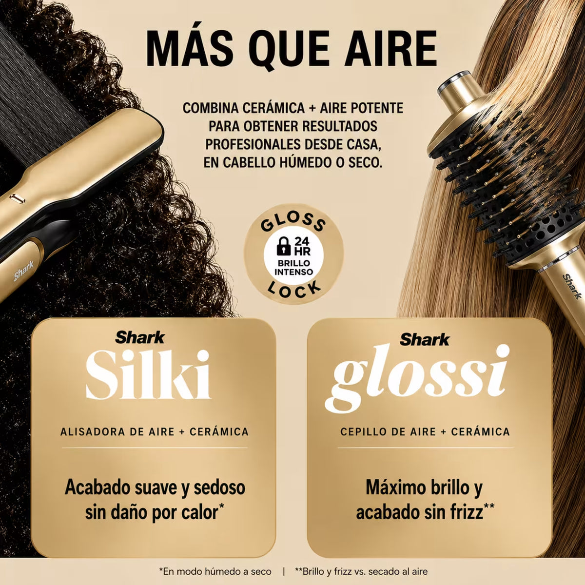 Multiestilizador Shark Glam FlexStyle HD6052S con Difusor 5 En 1 Antifrizz