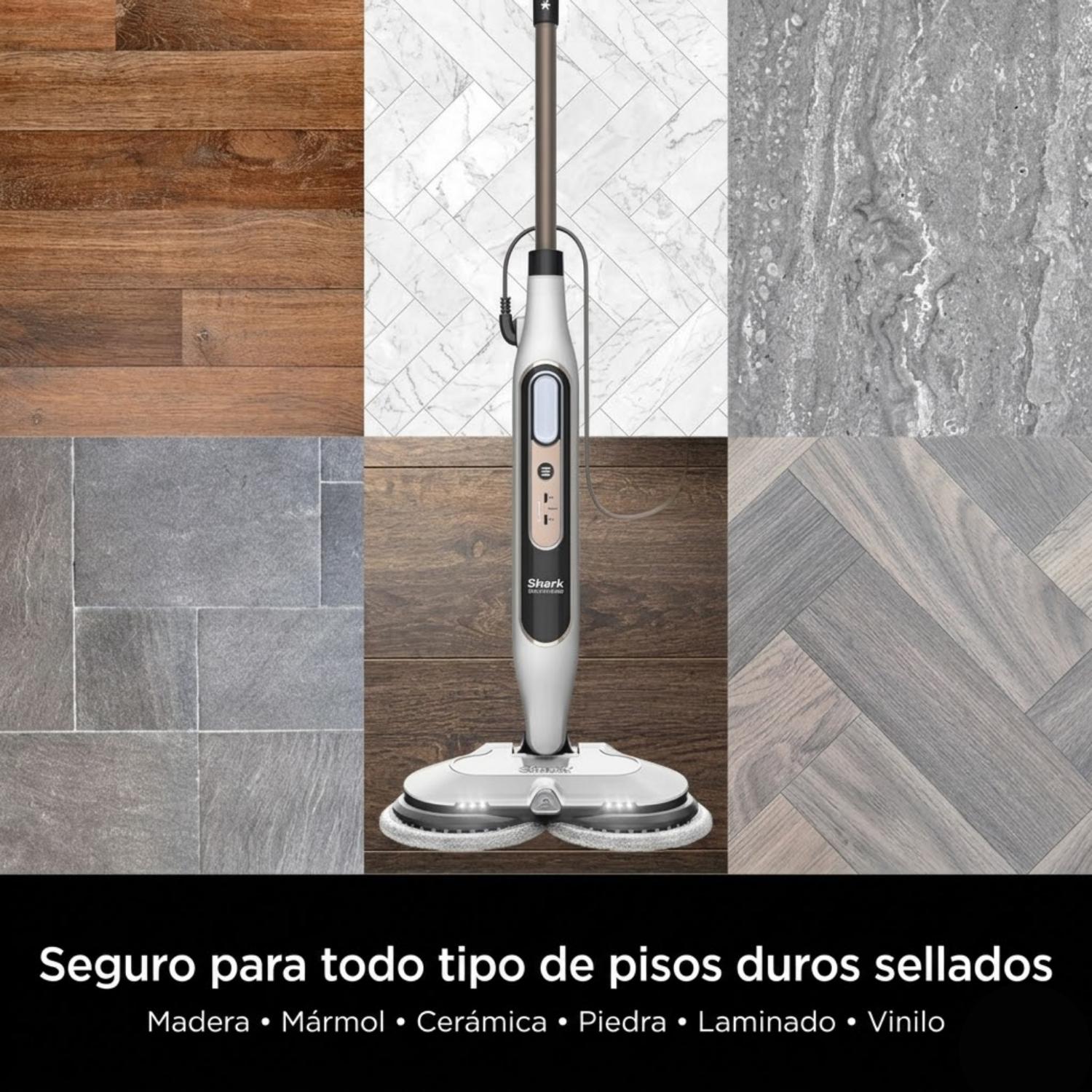 Trapeador a Vapor Shark S8201 Pisos Duros con Steam Blaster