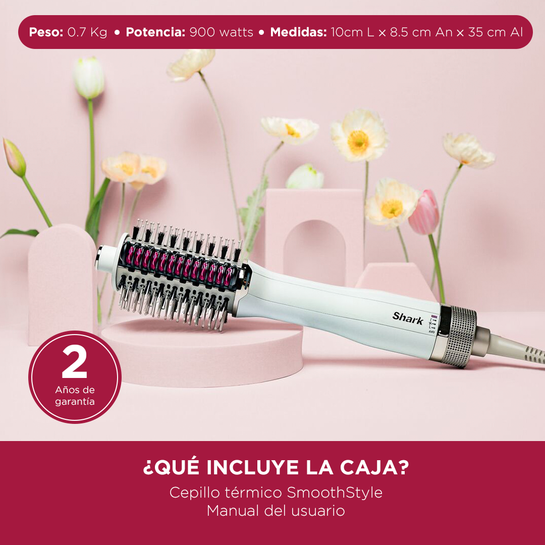 Shark SmoothStyle® - Peine Térmico y Cepillo de Secado HT202 - Húmedo y Seco