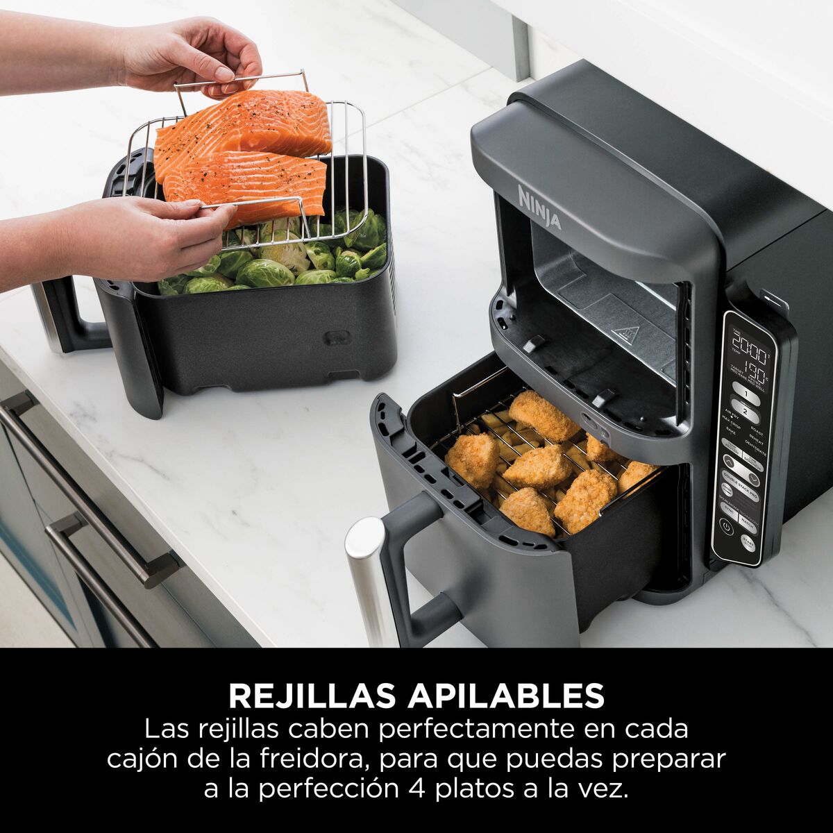 Freidora de Aire Ninja Doublestack Xl de 2 Canastas SL401
