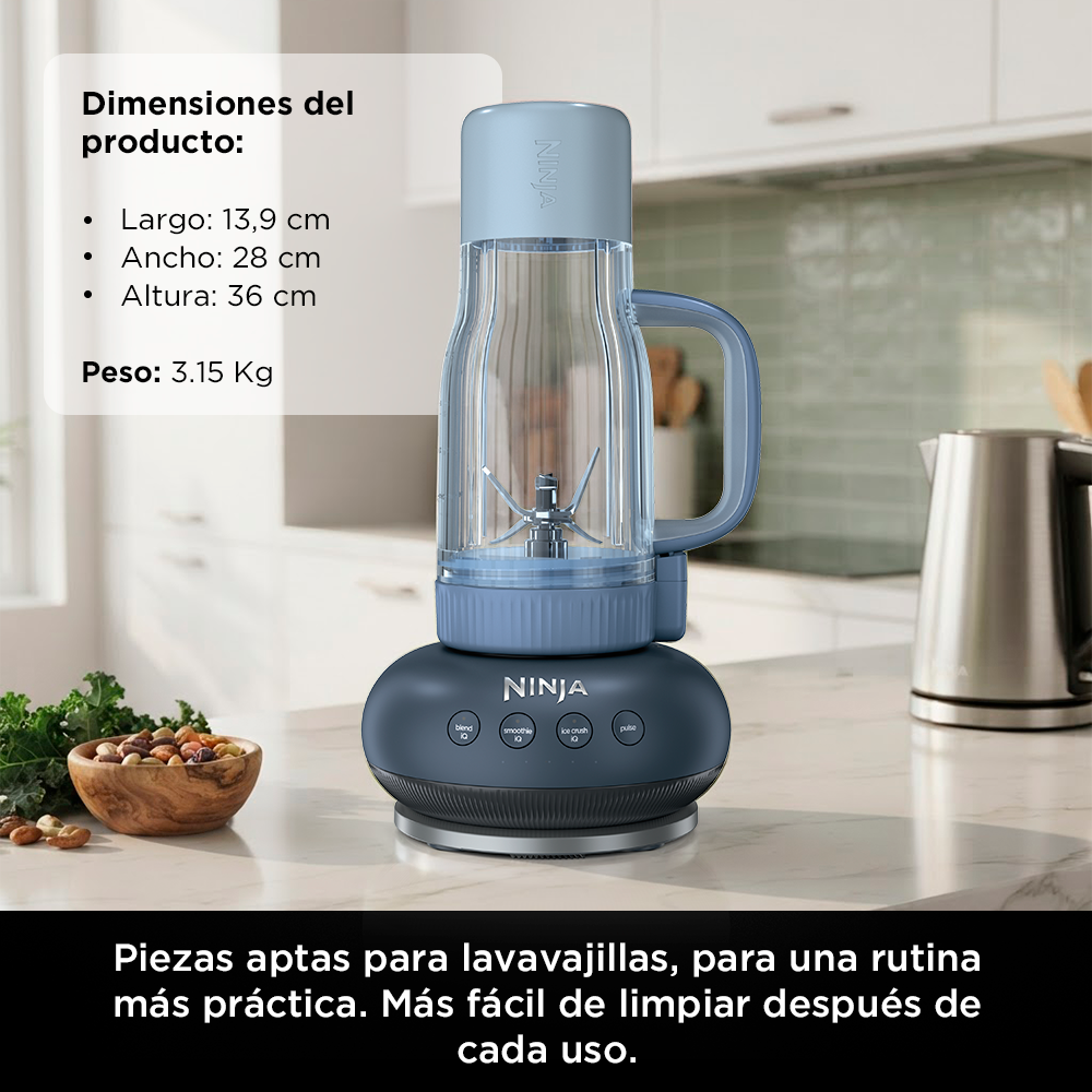 Licuadora Personal Ninja Blendboss Gris Cyberspac