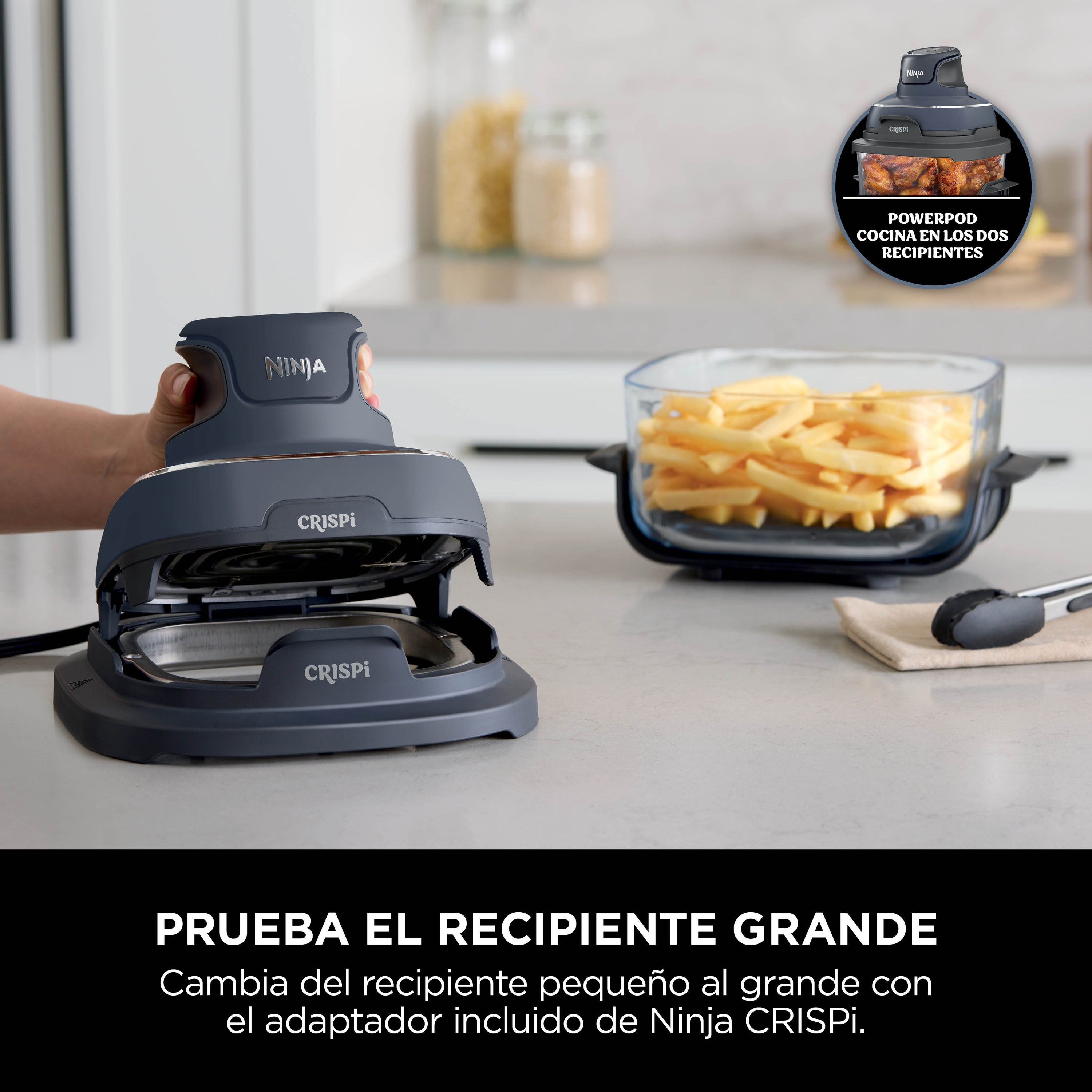 Ninja Crispi Freidora de Aire 4 en 1 FN101GY Gris