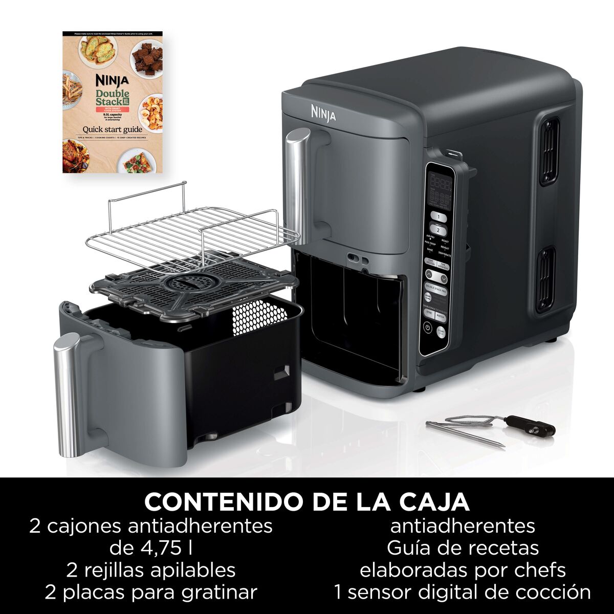 Freidora de Aire Ninja Doublestack Xl de 2 Canastas SL401