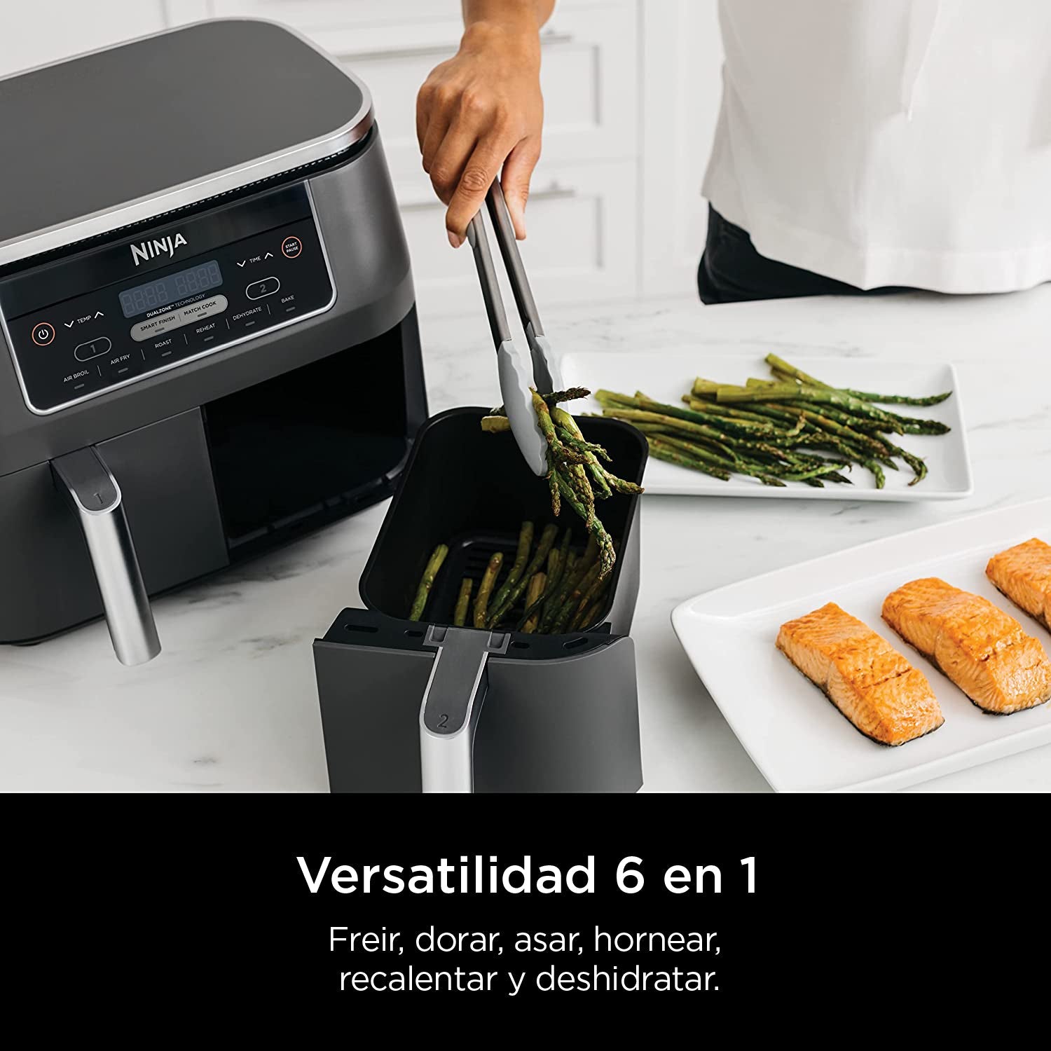 Freidora de Aire Ninja Foodi DualZone 6 en 1 de 7.5 L DZ201