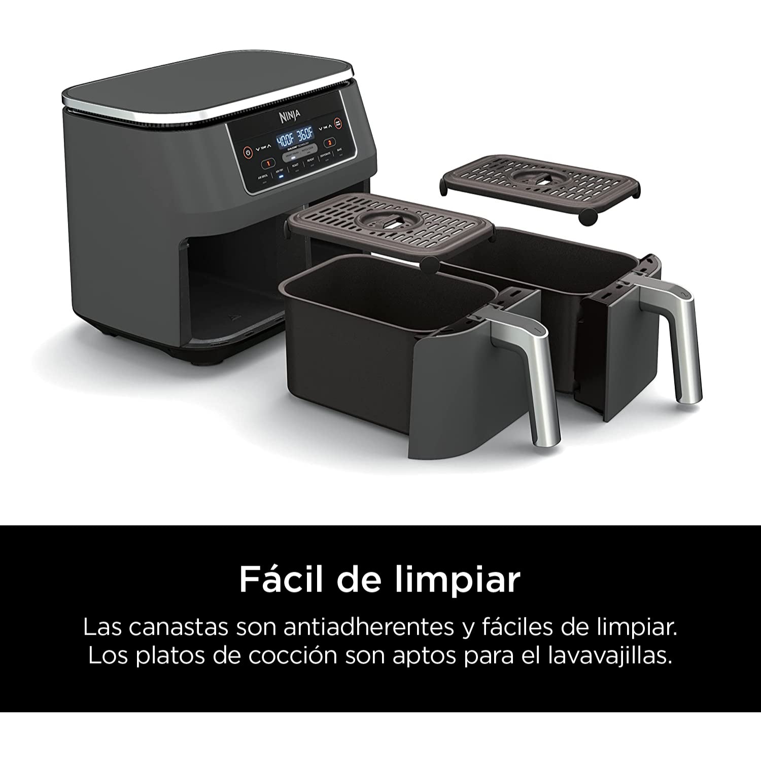 Freidora de Aire Ninja Foodi DualZone 6 en 1 de 7.5 L DZ201