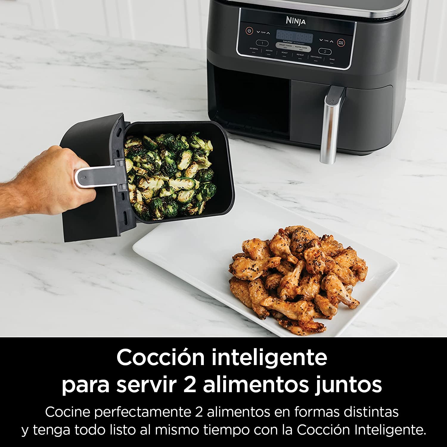 Freidora de Aire Ninja Foodi DualZone 6 en 1 de 7.5 L DZ201
