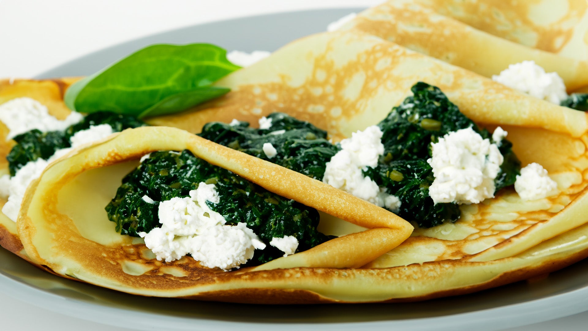 Crepes de espinaca y ricotta