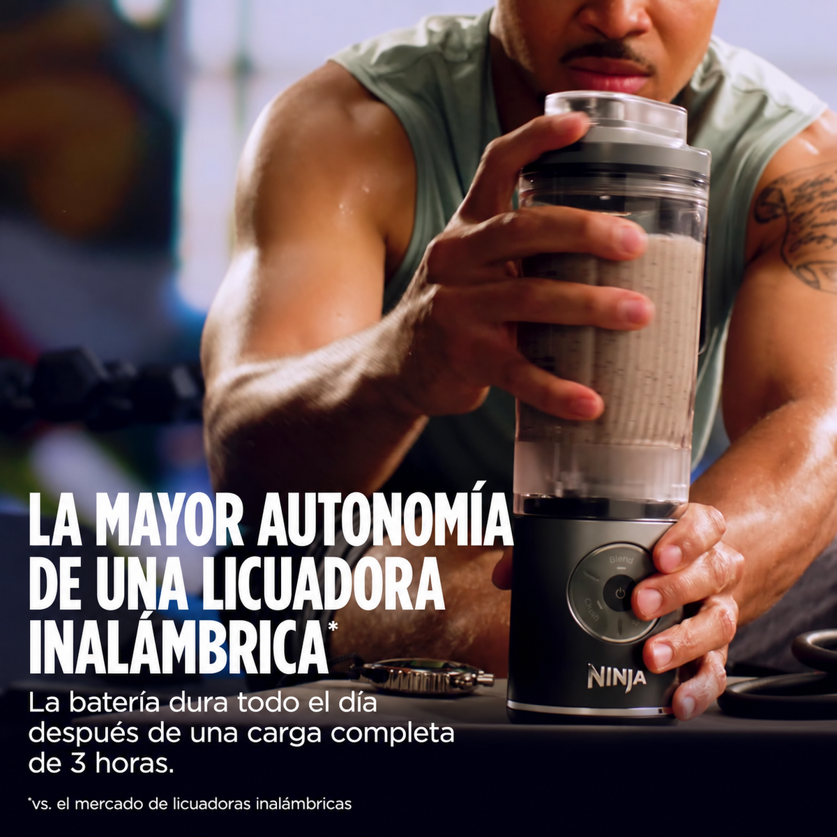Licuadora Portátil Recargable Ninja Blast Max BC251MT Aqua