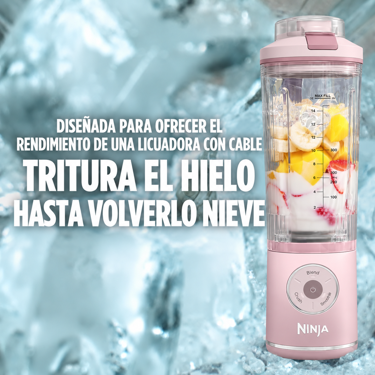 Licuadora Portátil Recargable Ninja Blast Max BC251PK Rosa