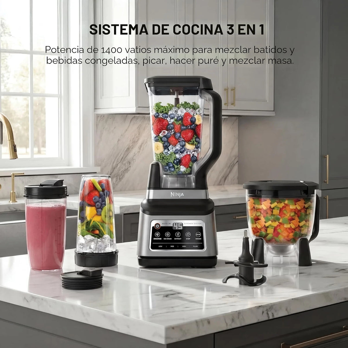 Licuadora Profesional Ninja® con procesador de 8 tazas y Auto-IQ® BN801