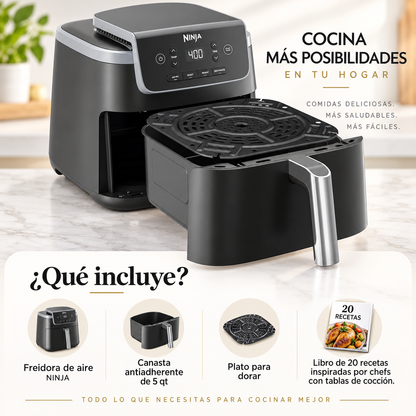 Freidora de Aire Ninja® 4.7 Litros AF141LAA Negra