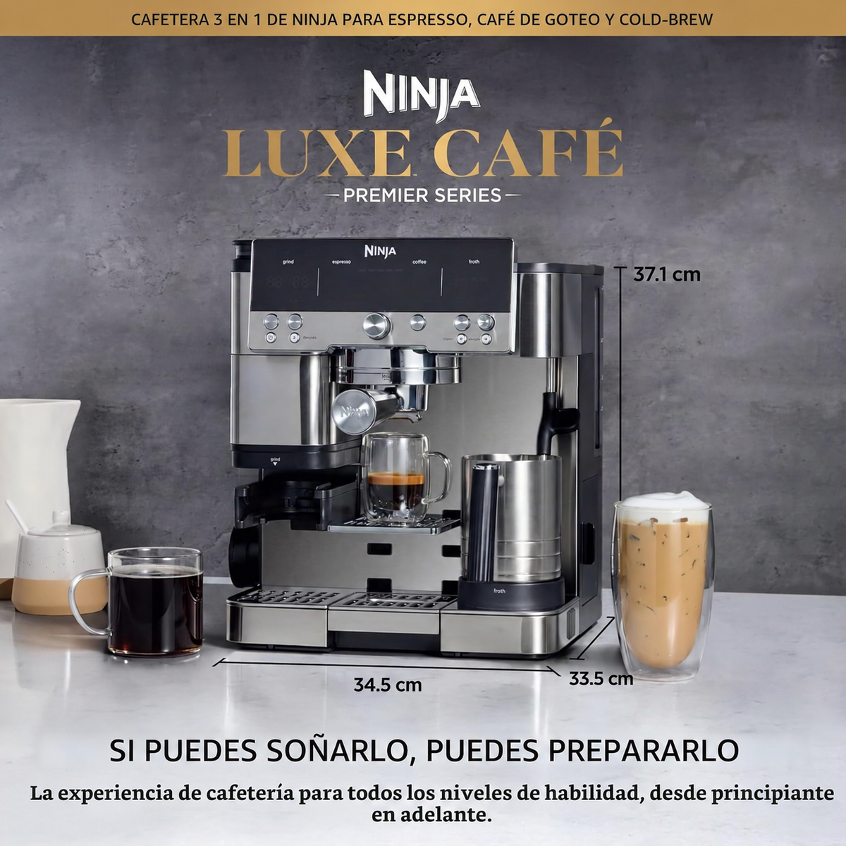 Máquina de Café Espresso Ninja Luxe Café ES601LAA