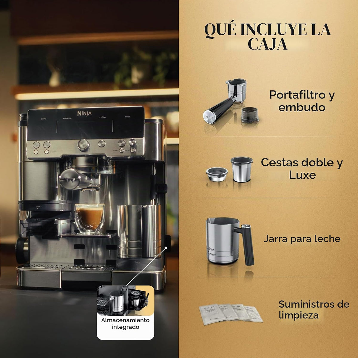 Máquina de Café Espresso Ninja Luxe Café ES601LAA
