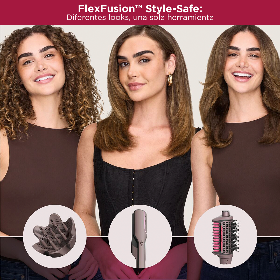 Shark Flexfusion Multiestilizador Cabello Rizado y Ondulado - 4 Accesorios