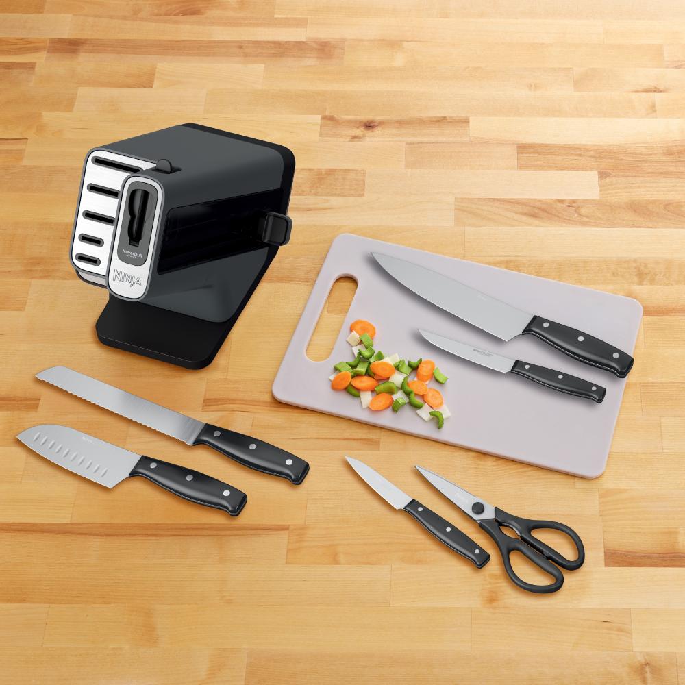 Taco de Cuchillos 7 piezas NEVERDULL Ninja®  K12007 con afilador incluido
