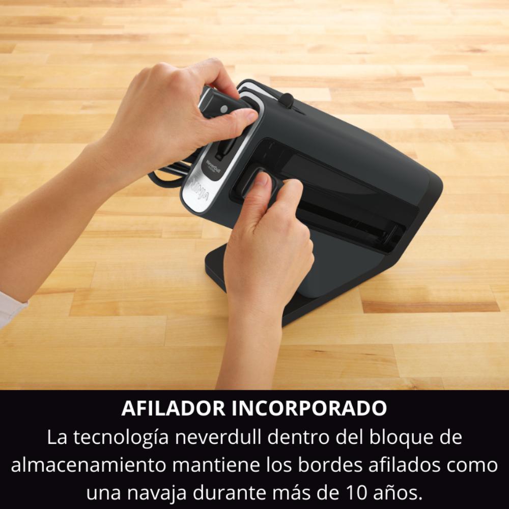 Taco de Cuchillos 7 piezas NEVERDULL Ninja®  K12007 con afilador incluido