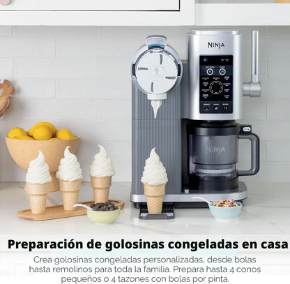 Máquina de helado Ninja Swirl by Creami | 6 Programas para Servir en Swirl Estilo Heladería | Incluye 2 Contenedores