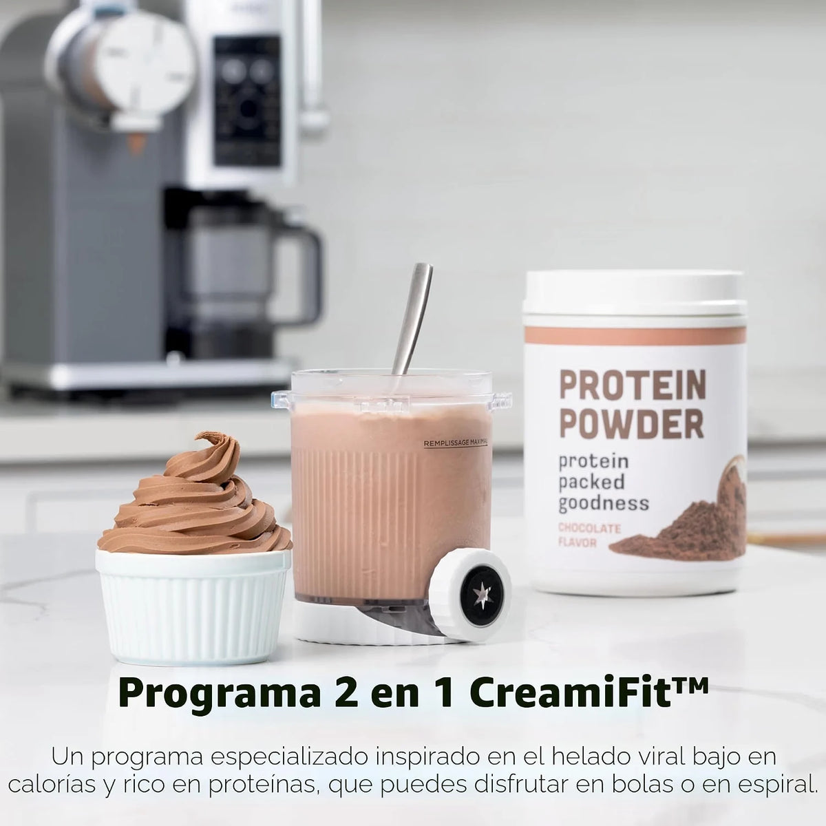 Máquina de helado Ninja Swirl by Creami | 6 Programas para Servir en Swirl Estilo Heladería | Incluye 2 Contenedores