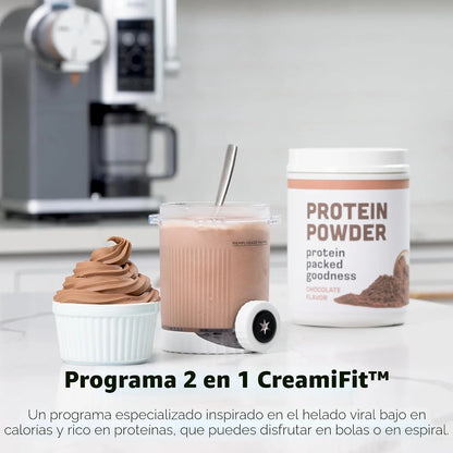 Máquina de helado Ninja Swirl by Creami | 6 Programas para Servir en Swirl Estilo Heladería | Incluye 2 Contenedores