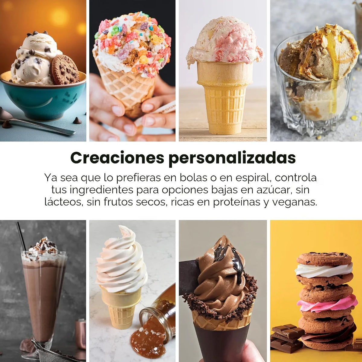 Máquina de helado Ninja Swirl by Creami | 6 Programas para Servir en Swirl Estilo Heladería | Incluye 2 Contenedores