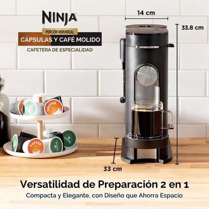 Ninja Pod &amp; Grounds Cafetera Especial de una sola Porción Color Negro