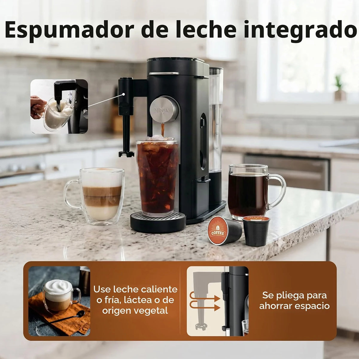 Ninja Pod &amp; Grounds Cafetera Especial de una sola Porción Color Negro