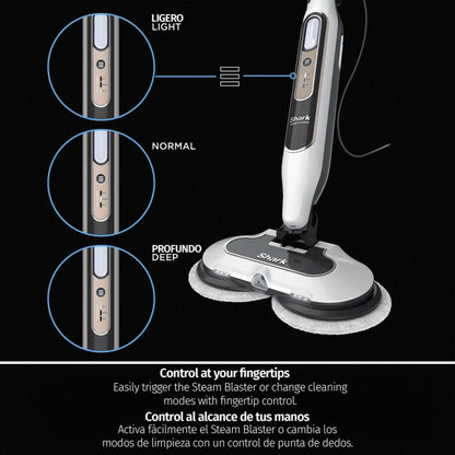 Trapeador a Vapor Shark S8201 Pisos Duros con Steam Blaster