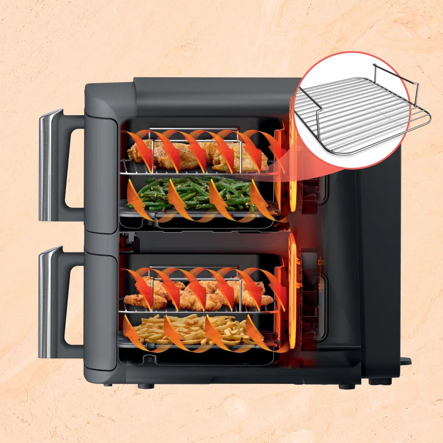 Freidora De Aire Ninja Doublestack Xl De 2 Canastas Sl401