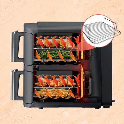 Freidora De Aire Ninja Doublestack Xl De 2 Canastas Sl401