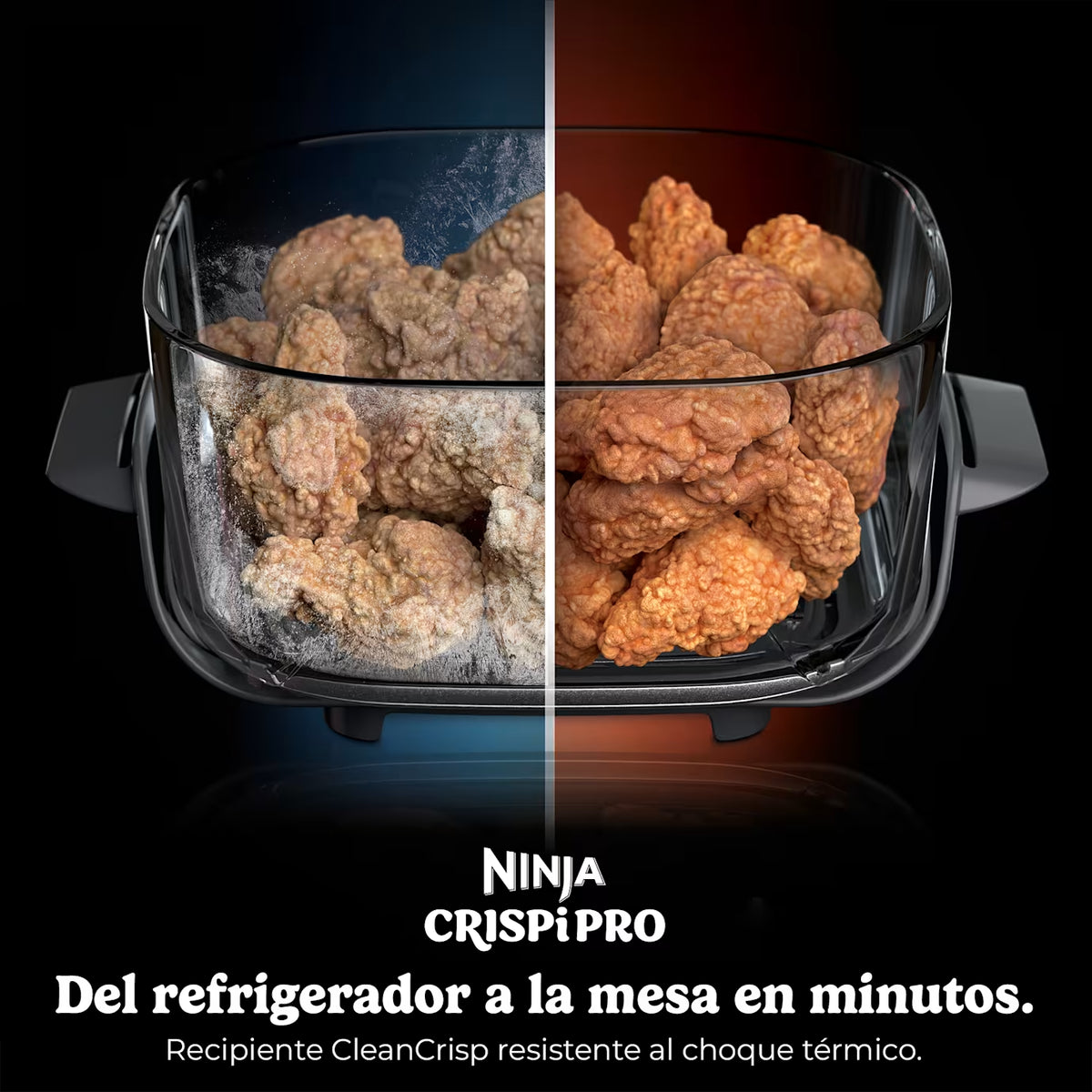 Freidora de Aire de Vidrio Ninja Crispi Pro 6-en-1  Color: Crybespace