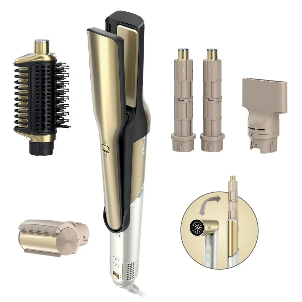 Multiestilizador Shark Glam FlexStyle HD6051S 5 En 1 Secador Rizador Alisador