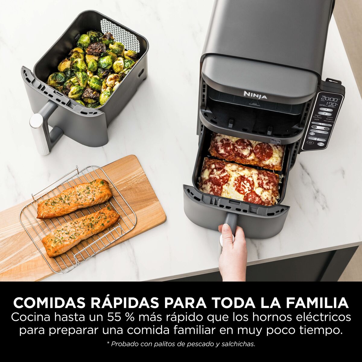 Freidora de Aire Ninja Doublestack Xl de 2 Canastas SL401