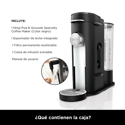 Ninja Pod &amp; Grounds Cafetera Especial De Una Sola Porción Color Negro