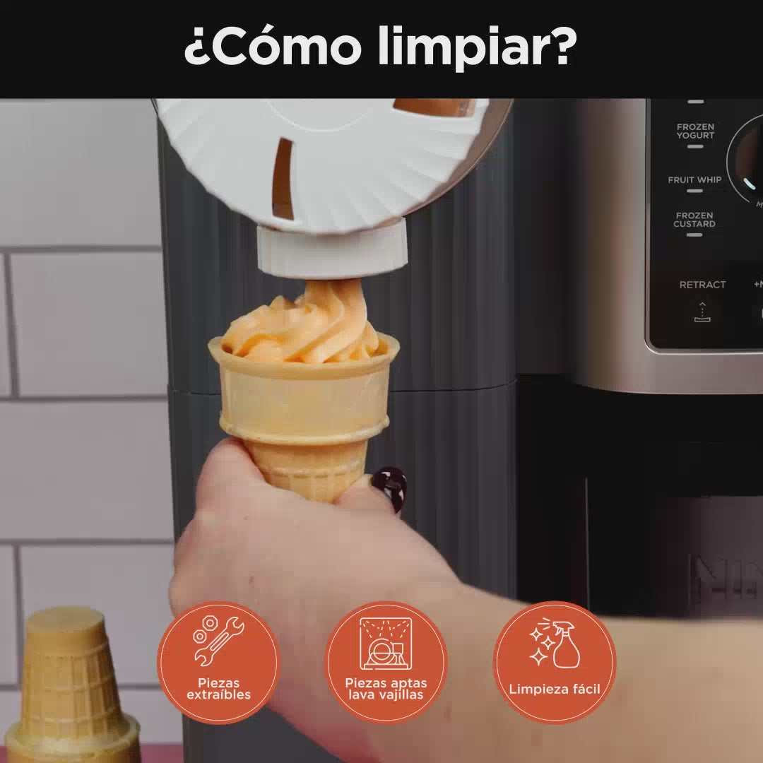 Máquina de helado Ninja Swirl by Creami | 6 Programas para Servir en Swirl Estilo Heladería | Incluye 2 Contenedores