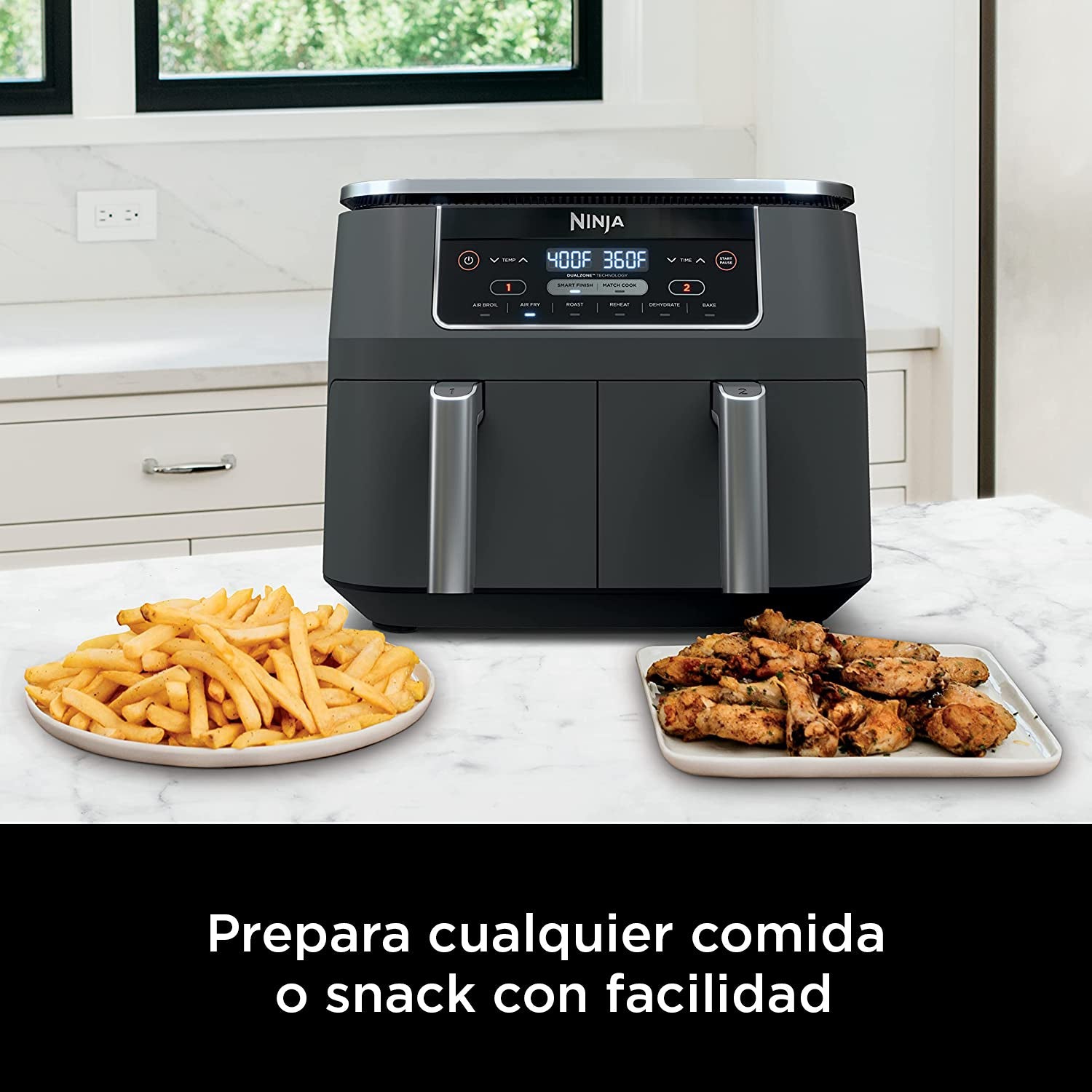 Freidora de Aire Ninja Foodi DualZone 6 en 1 de 7.5 L DZ201